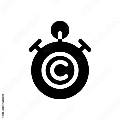 copyright expiry glyph icon