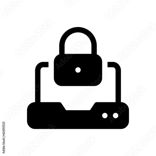 lock glyph icon