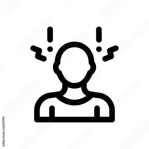 panic attack line icon