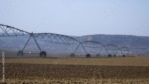 rrigation. irrigation system in agriculture. solution against drought. photo