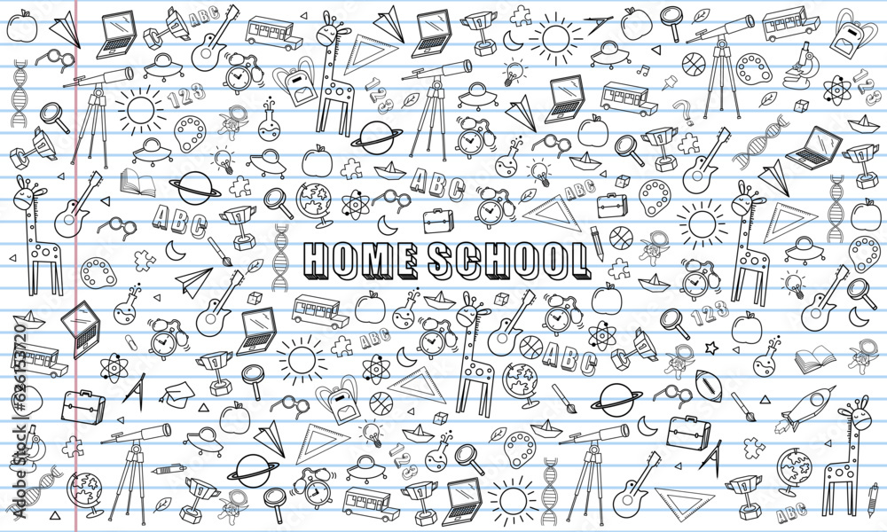 Blank white worksheet exercise book Home school and back to school vector design. Blank white worksheet exercise book Home school and back to school vector design.