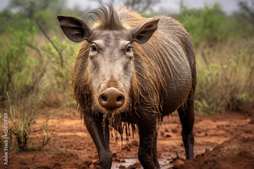 Warthog in wildlife close up © Veniamin Kraskov