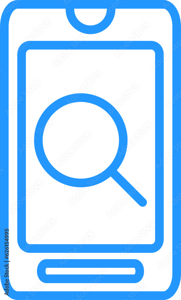 smartphone icon. outline style isolated on white background smartphone icon. outline style isolated on white background