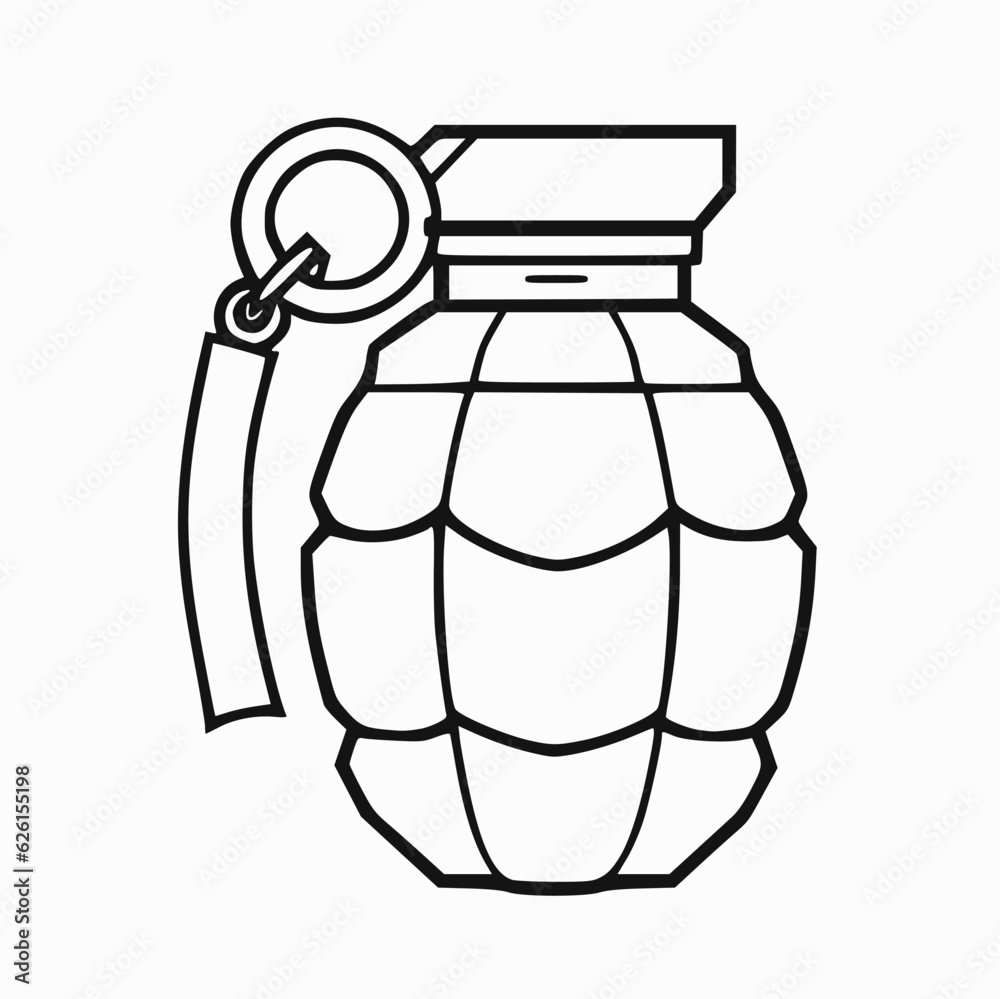 hand grenade vector illustration