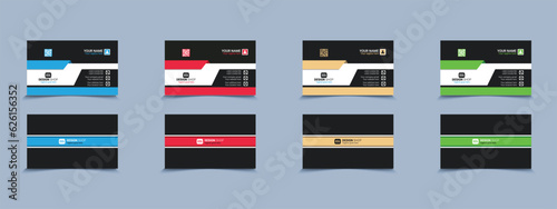 
Double-sided creative business card template. Portrait and landscape orientation. Horizontal and vertical layout. eps editable file.