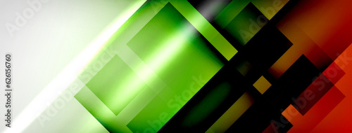 Light and shadow squares and lines abstract background
