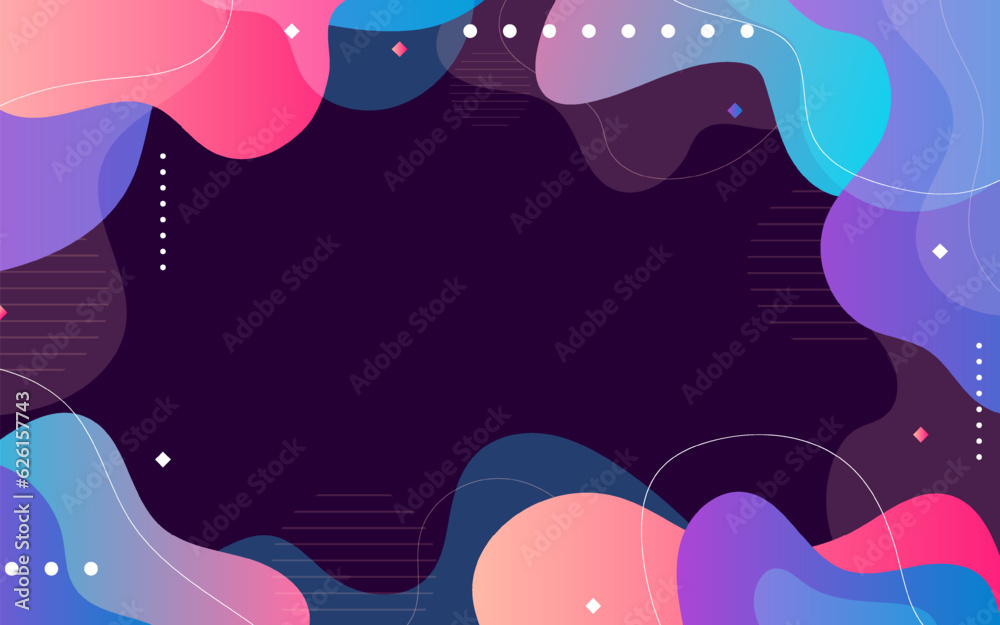 Colorful gradient fluid abstract background