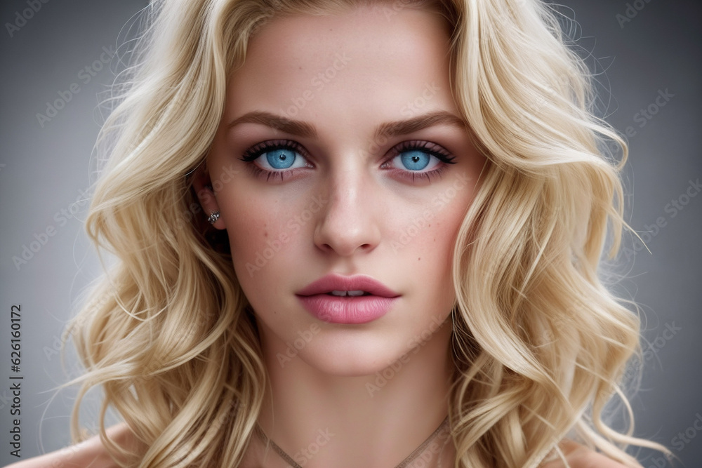 captivating blonde with striking blue eyes in this stunning headshot close-up, radiating timeless elegance and grace captivating blonde with striking blue eyes in this stunning headshot close-up, radiating timeless elegance and grace