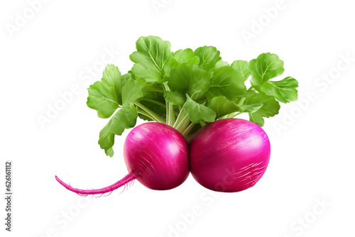 Lively Root Isolated 3D Turnip Illustration on Transparent Background. Generative AI