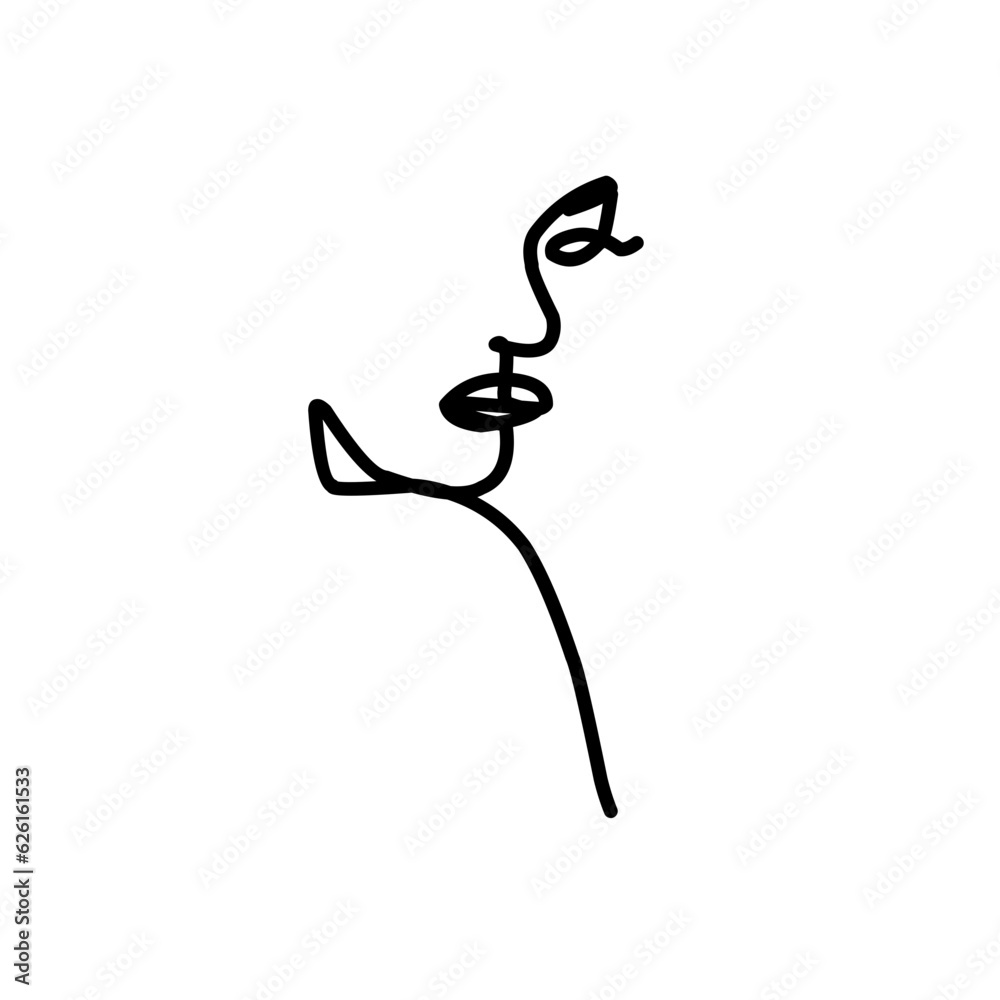illustration of beautiful woman face illustration of beautiful woman face