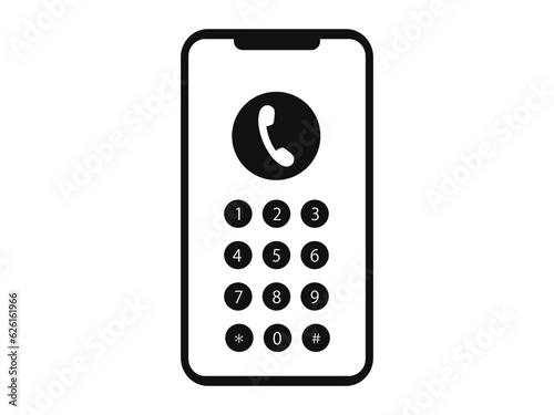 スマホで電話をかけるイメージイラスト