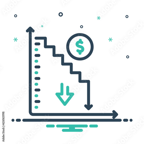 Mix icon for decreased
