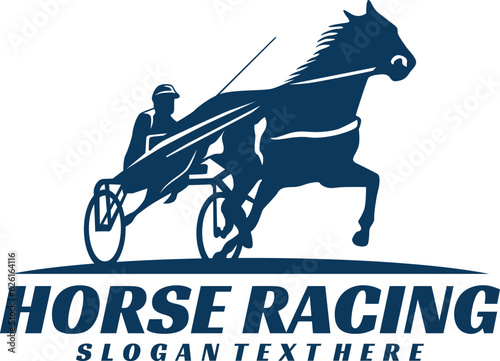 horse racing logo design vector art