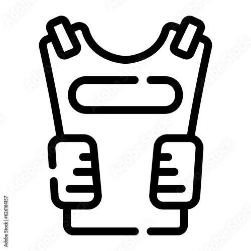 bulletproof vest Line Icon
