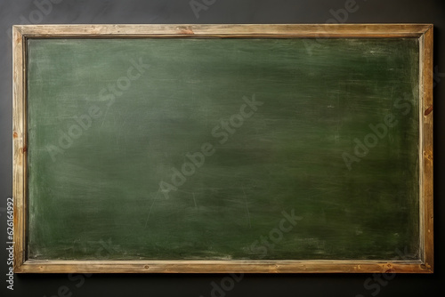 big empty green blackboard on a wall in the agriculture storage. AI Generated