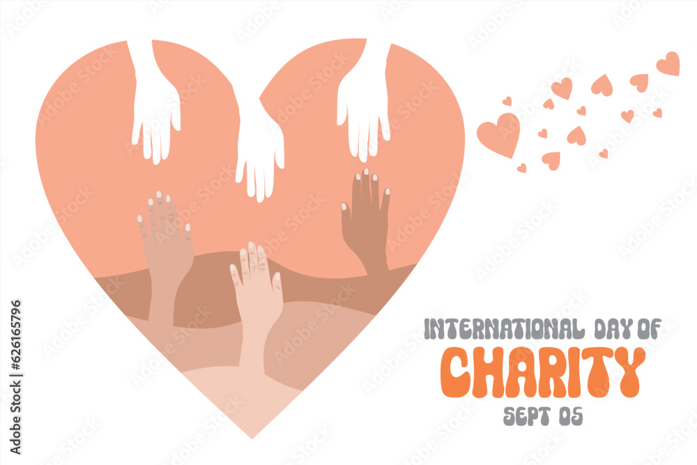 Obraz premium International Day of Charity vector illustration