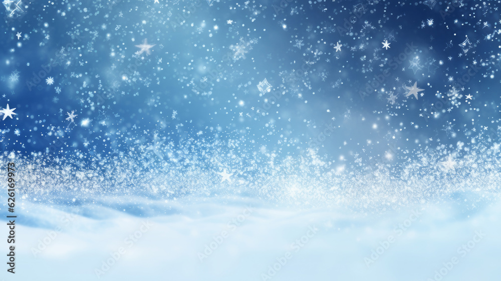 Obraz premium Banner with empty snowy background a lot of copy space. AI Generated