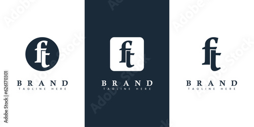Modern and simple Lowercase FT Letter Logo, suitable for any business with FT or TF initials.