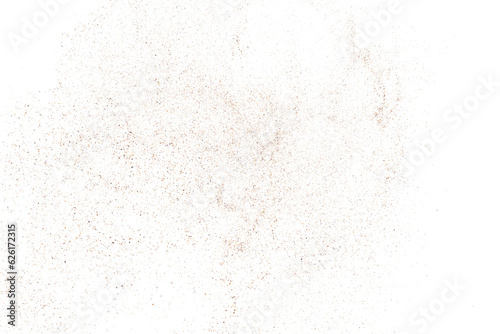 Coffee Color Grain Texture Isolated on White Background. Chocolate Shades Confetti. Brown Particles. Digitally Generated Image. Vector Illustration, EPS 10.