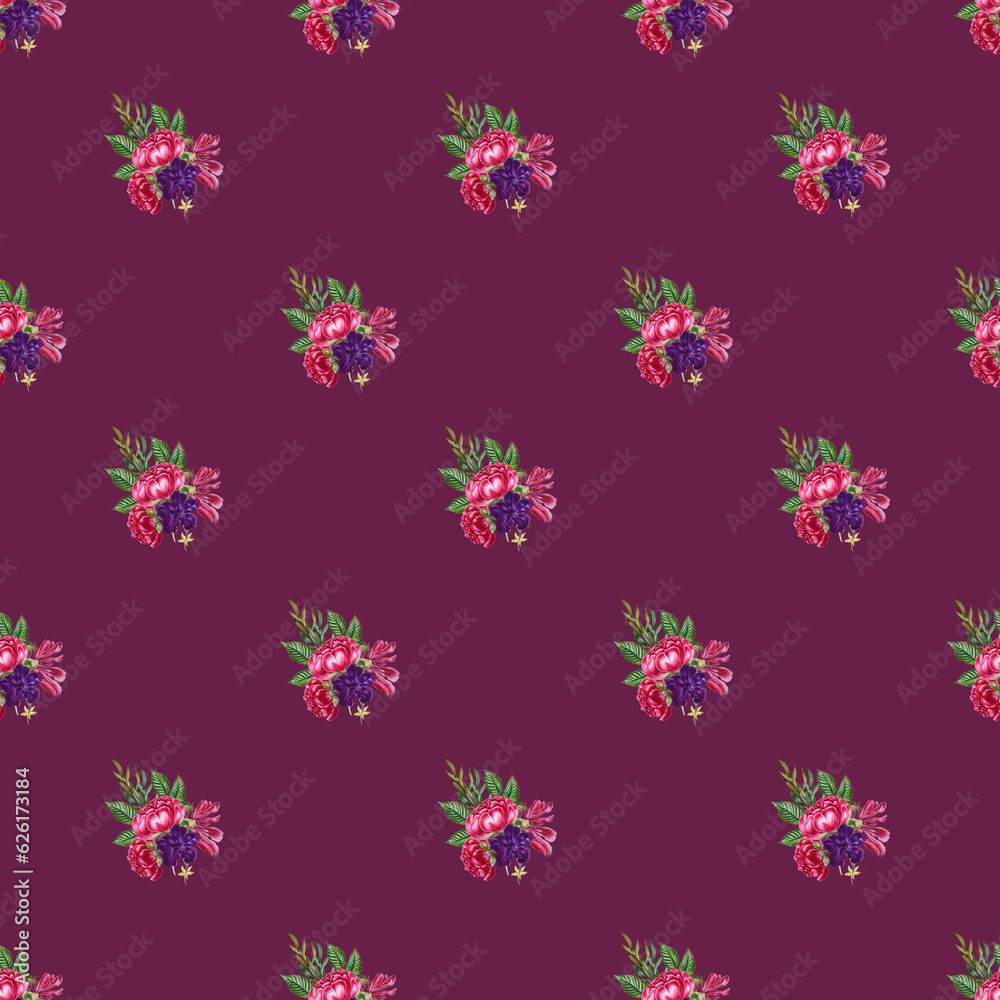 Floral all over in India taste with texture .Seamless floral pattern . beautifull textail design.