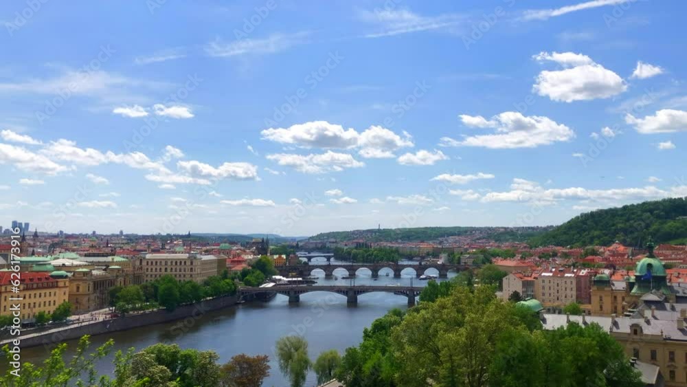 View over the Vltava River in Prague Czech Republic View over the Vltava River in Prague Czech Republic