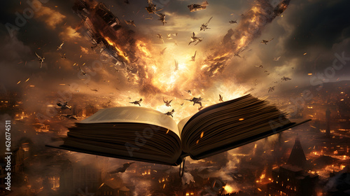 Fényképezés Apocalyptic Scriptures: Unveiling the Holy Bible, AI Generative