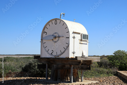 Clock faced tide gauge used for measuring ocean depth to aid shipping