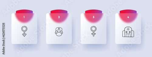 Hormone therapy line icon. Gender identity, biological sex, doctor, hospital. Glassmorphism style. Vector line icon for Business