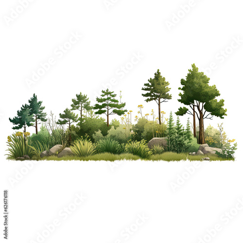 tree branches, set of trees, collection of trees, tree isolated on white background, tree in the forest, tree in the forest, Tree on a white background © chinh