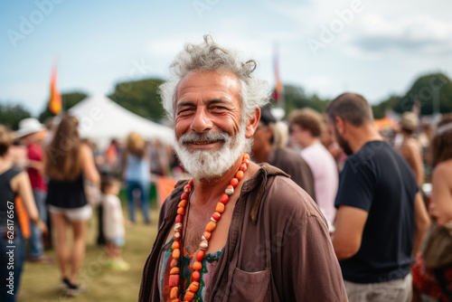 A man at the festival. AI Generated
