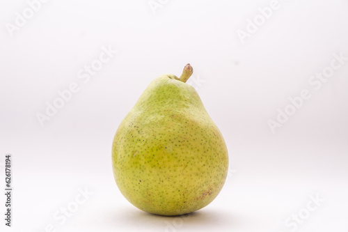 Yellow pear on a white background