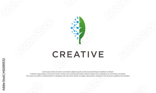 Bio technology logo design vector illustration. Bio technology icon design. Suitable for business and technology logos isolated on white background