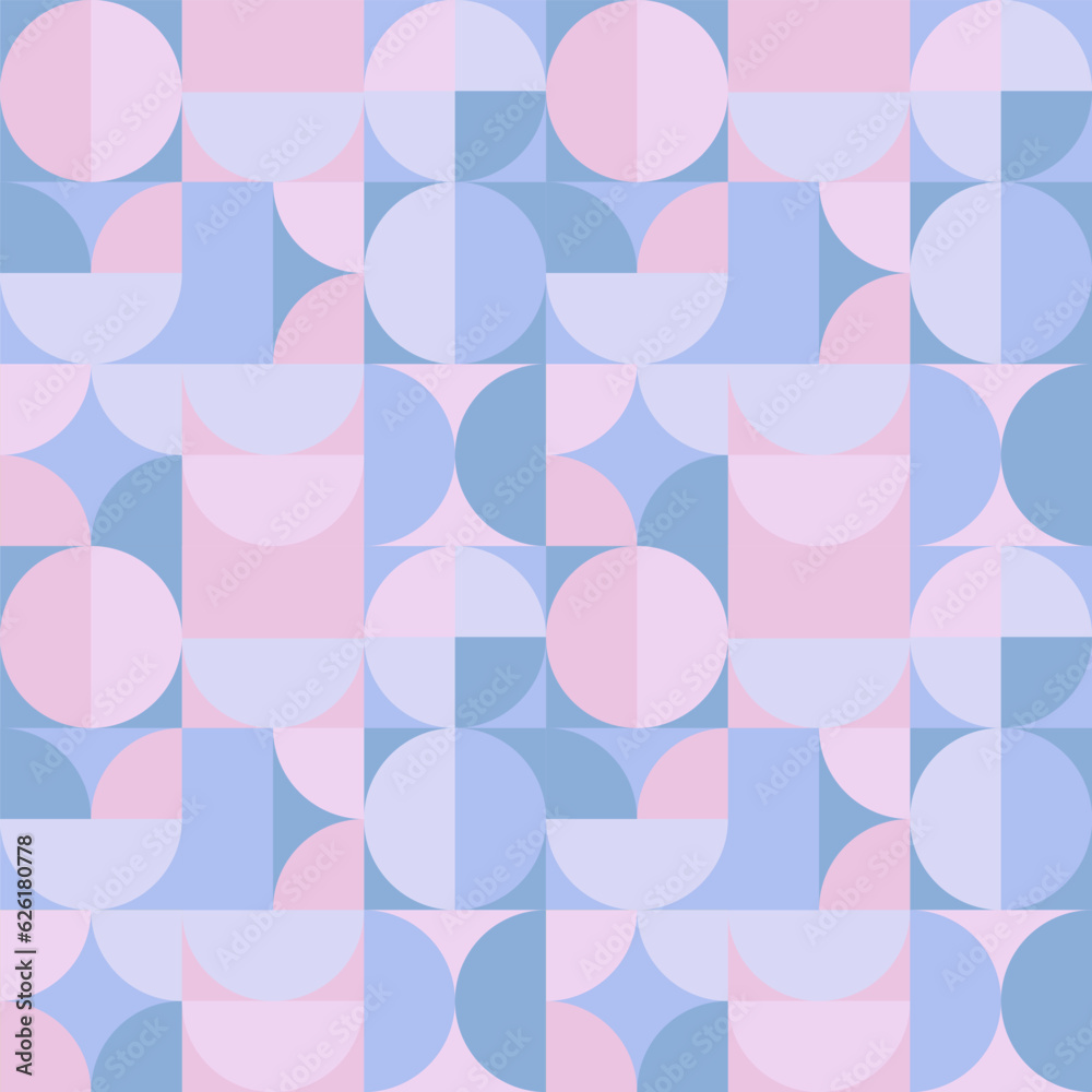 A simple geometric art poster with a simple shape and figure in pastel colors. Abstract scandinavian style.