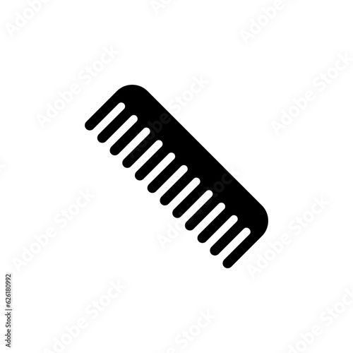 Comb icon.Flat silhouette version.