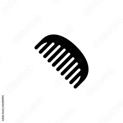 Comb icon.Flat silhouette version.