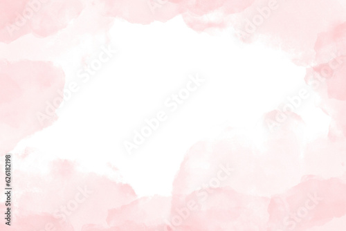 Fototapeta Naklejka Na Ścianę i Meble -  watercolor pink background. watercolor background with clouds