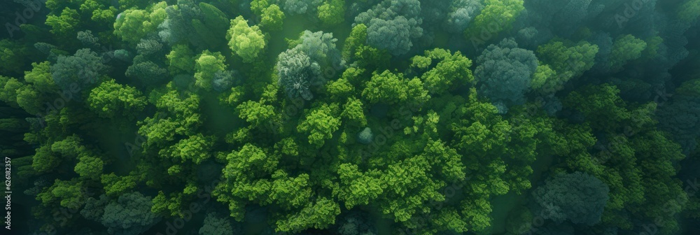 Sun shining through the trees banner and wallpaper background. Generative AI Sun shining through the trees banner and wallpaper background. Generative AI