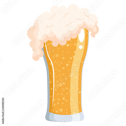 vector glass of beer on a white background