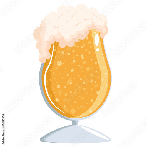 vector glass of beer on a white background