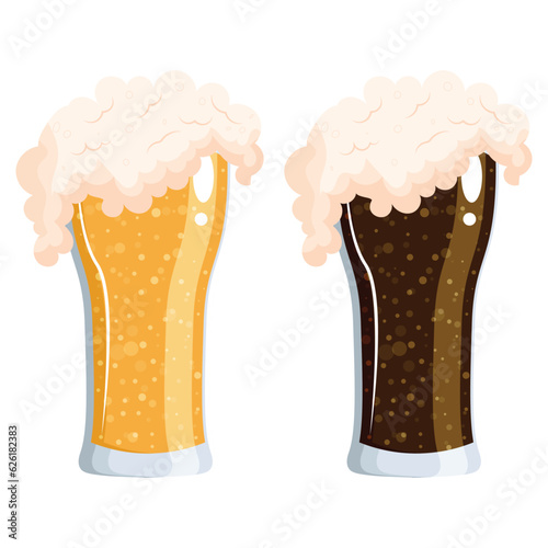 vector glass of beer on a white background