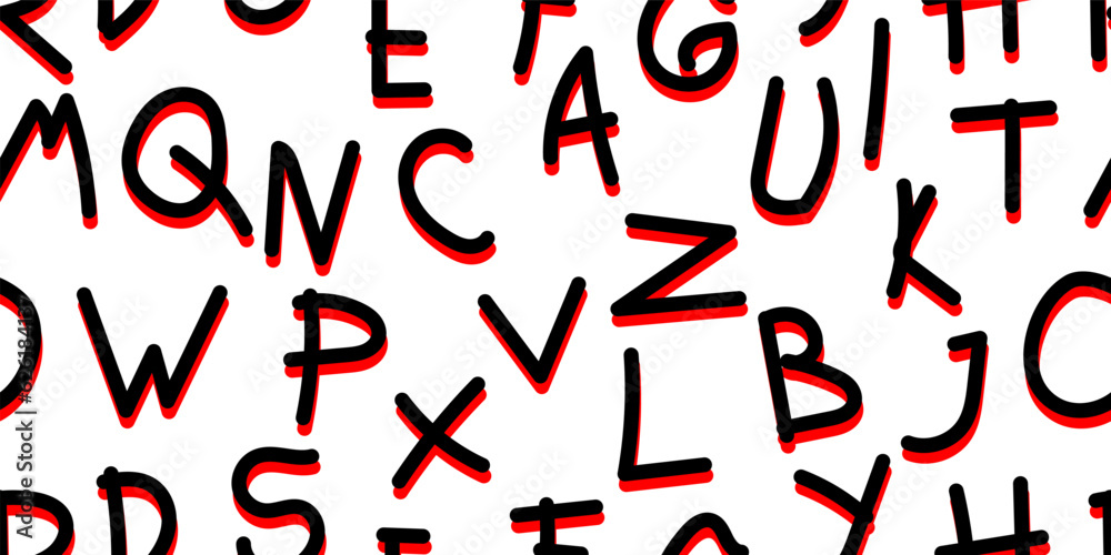 shadow alphabet letters seamless pattern shadow alphabet letters seamless pattern