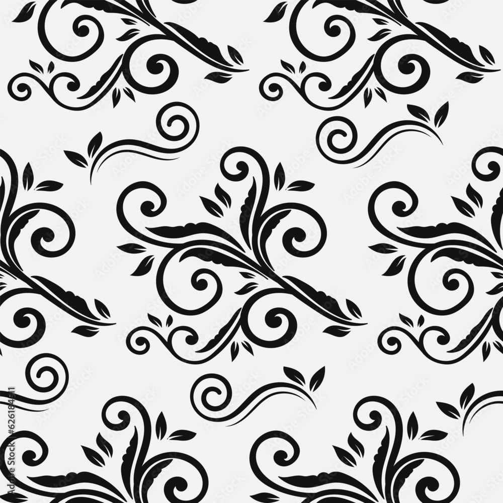 Seamless floral pattern on white background. Design vector illustration Seamless floral pattern on white background. Design vector illustration