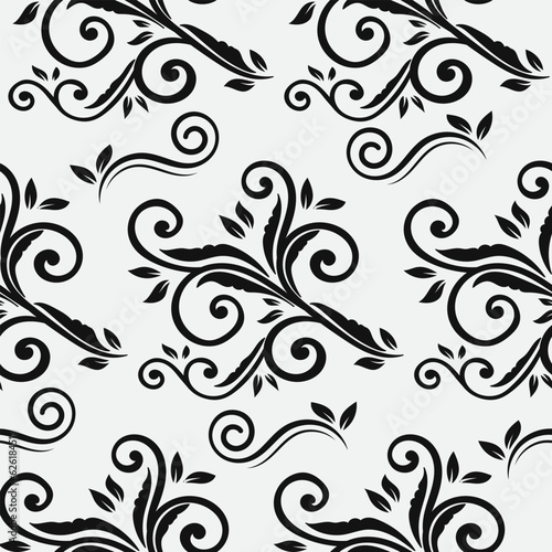 Seamless floral pattern on white background. Design vector illustration