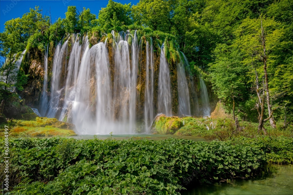 waterfall in plitvice national park