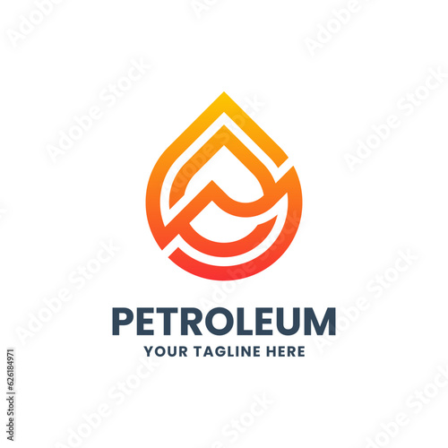 Letter P and S petroleum logo design vector.