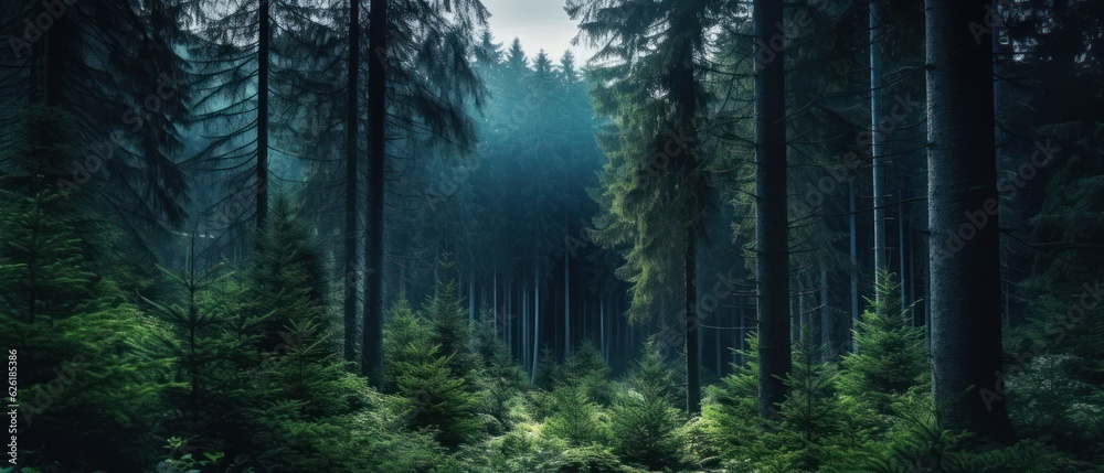 Beautiful forest landscape. Generative AI Beautiful forest landscape. Generative AI