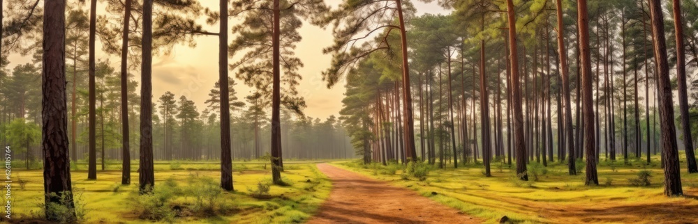 Beautiful forest landscape. Generative AI Beautiful forest landscape. Generative AI