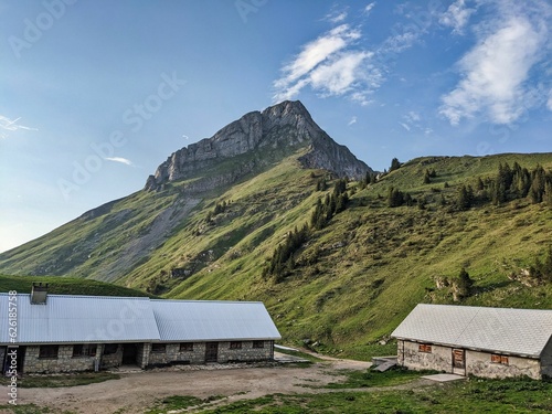 Fotografia Farm near the Fronalp above Mollis Glarus