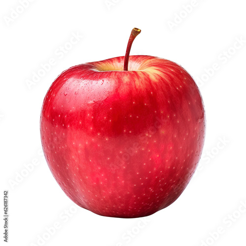 A red apple on transparent background Remove png created with Generative AI, Clipping Path