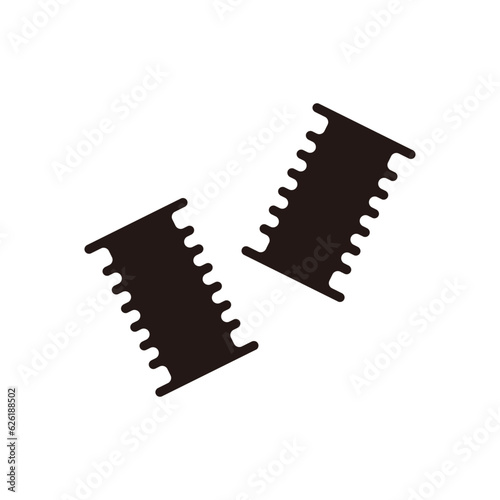 Hair curler roller icon.Flat silhouette version.